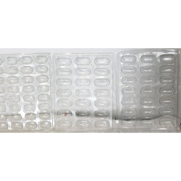 13 Egg Shape Clear Plastic Candy Molds Two Different sizes Bulk Baking Craft - Picture 5 of 10